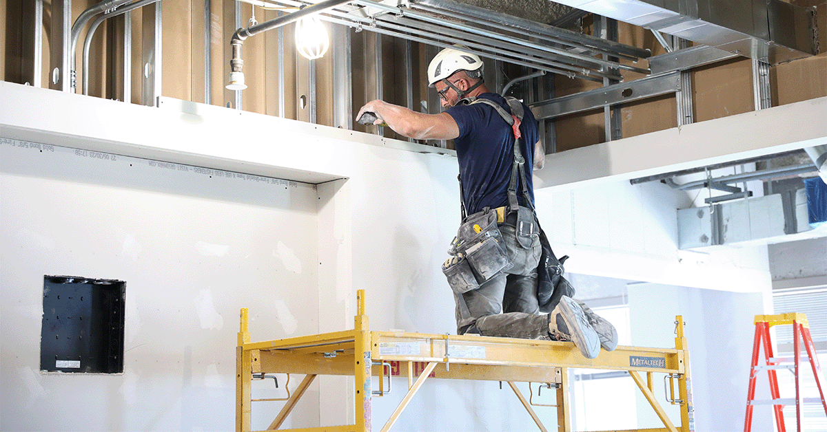 large-scale drywall installations